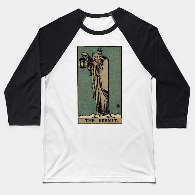 Tarot Card - The Hermit Baseball T-Shirt by ghjura